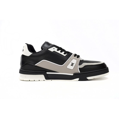 Louis Vuitton LV Trainer Black Grey White 1AAHS3 02