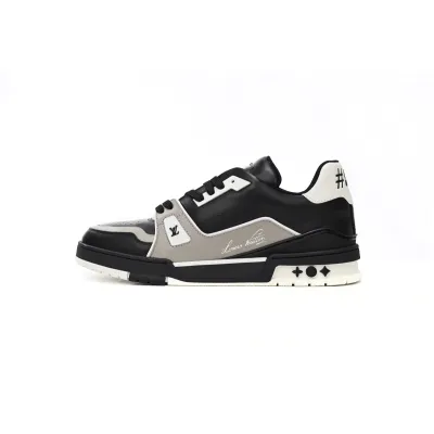 Louis Vuitton LV Trainer Black Grey White 1AAHS3 01