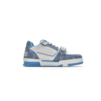 Louis Vuitton LV Trainer Blue Cloth Surface GO0232 02