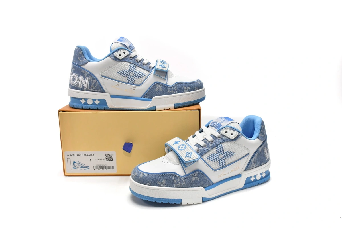 Louis Vuitton LV Trainer Blue Cloth Surface GO0232