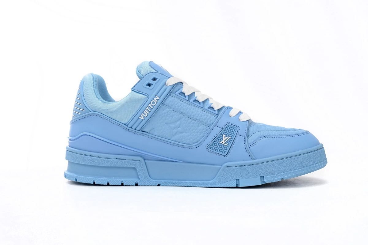 Louis Vuitton LV Trainer Blue Embossed Monogram 1AARFG