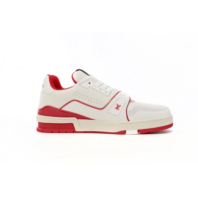 Louis Vuitton LV Trainer White Red Lychee Pattern 1ABFA9 02