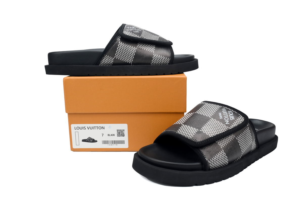 Louis Vuitton Miami Mules Black Grey