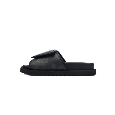 Louis Vuitton Miami Mules Black Presbyopia  01