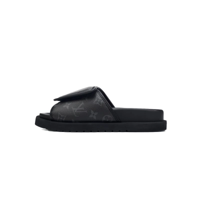 Louis Vuitton Miami Mules Black Presbyopia  01