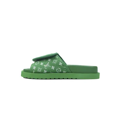 Louis Vuitton Miami Mules Green White 01