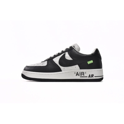 Louis Vuitton Nike Air Force 1 Low By Virgil Abloh Black White 7108-8 01