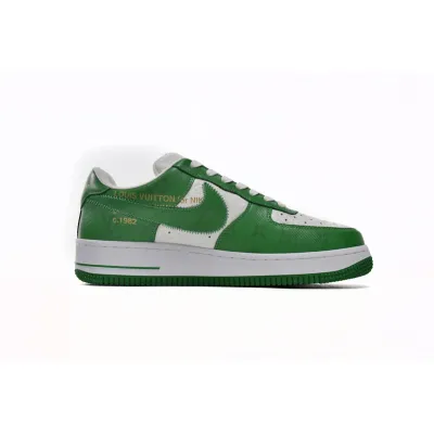 Louis Vuitton Nike Air Force 1 Low By Virgil Abloh White Green 7108-6 02