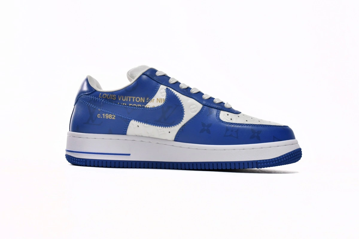 Louis Vuitton Nike Air Force 1 Low By Virgil Abloh White Royal 7108-5