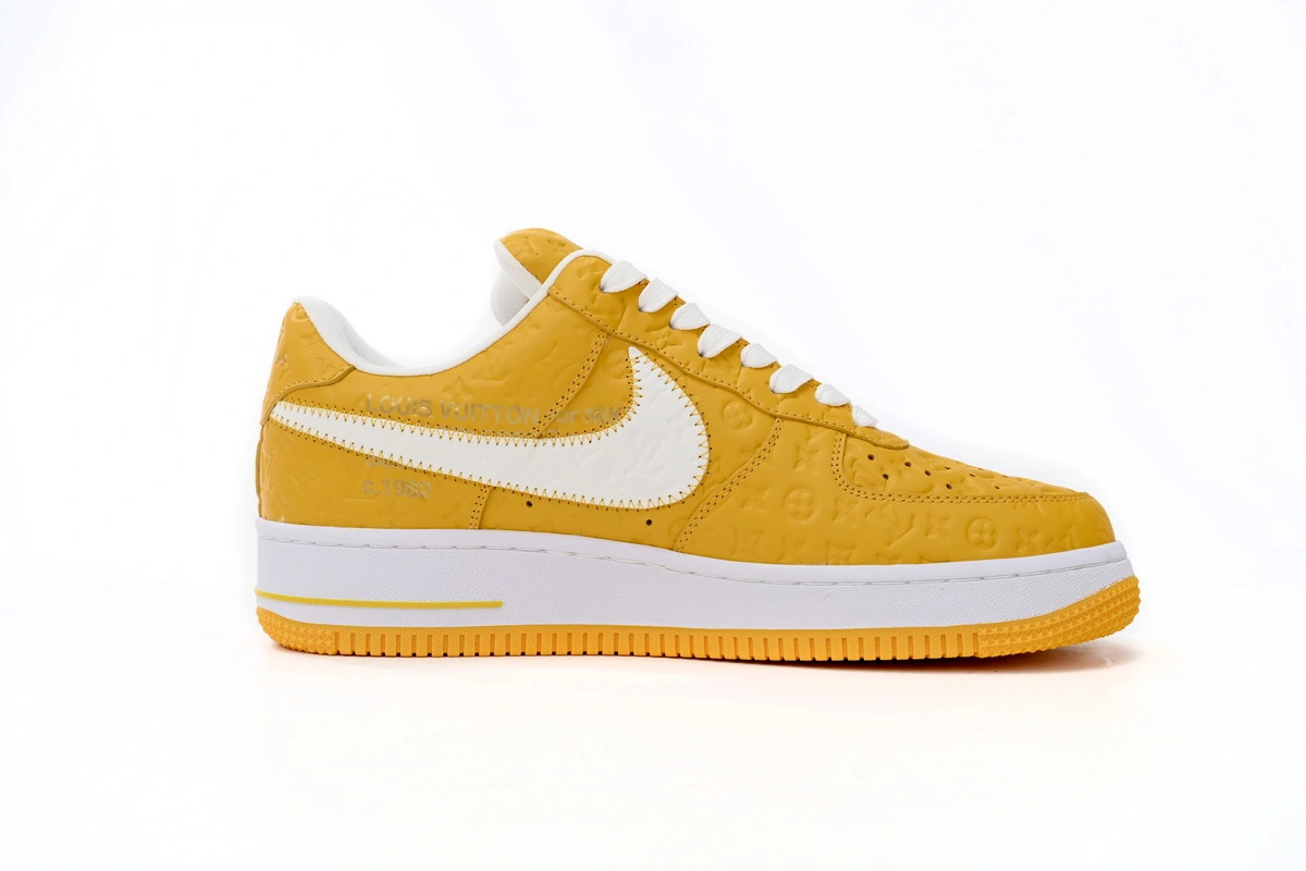 Louis Vuitton Nike Air Force 1 Low By Virgil Abloh White Yellow EB0CK