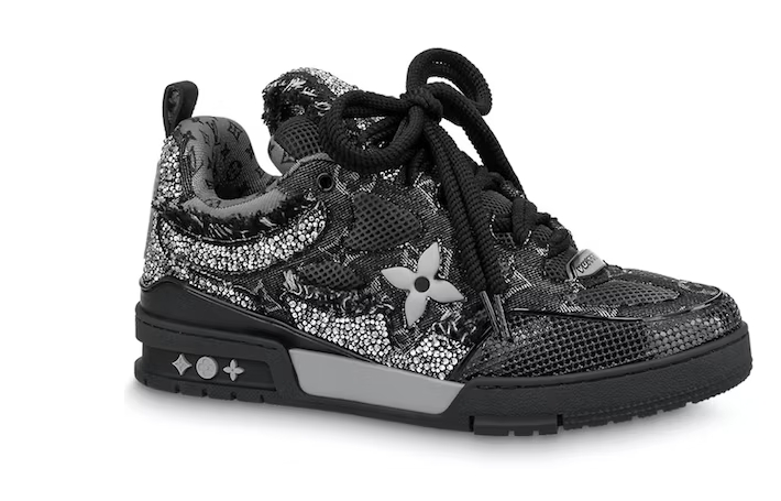 Louis Vuitton Skate Trainer Black Swarovski Monogran 1ABMHV