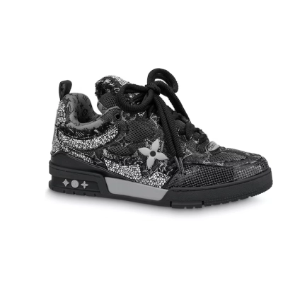 Louis Vuitton Skate Trainer Black Swarovski Monogran 1ABMHV 01