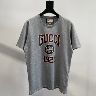 Gucci Logo T-Shirt Grey 01