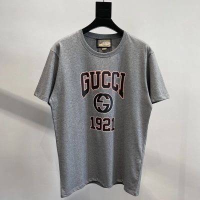 Gucci Logo T-Shirt Grey 01