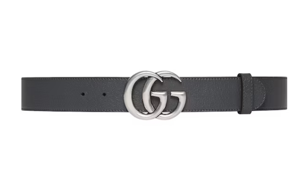 Gucci GG Marmont Reversible Belt Grey Black