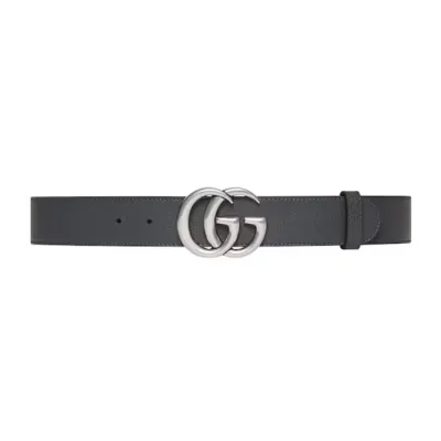 Gucci GG Marmont Reversible Belt Grey Black 02