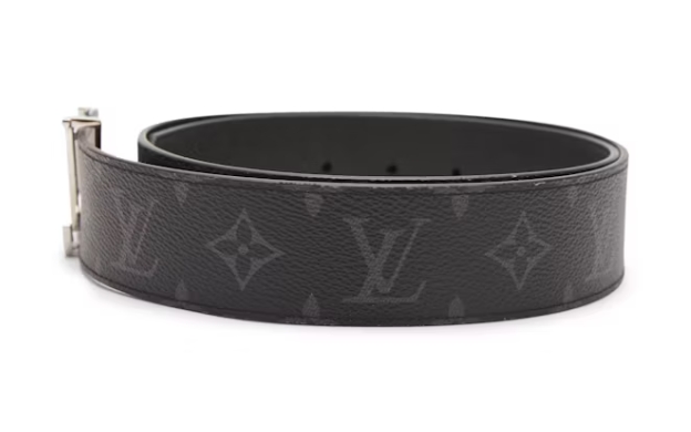 Louis Vuitton LV Initiales Reversible Belt Monogram Eclipse Taiga 40MM Black