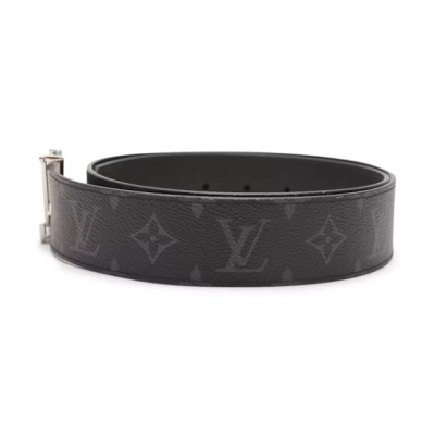 Louis Vuitton LV Initiales Reversible Belt Monogram Eclipse Taiga 40MM Black 02
