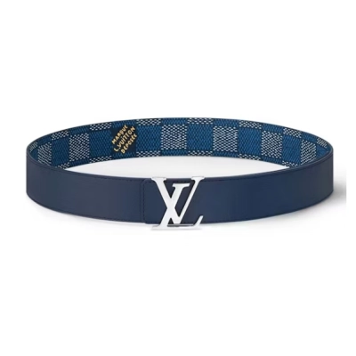 Louis Vuitton LV Initiales 40mm Reversible Belt Damier Heritage Blue 02