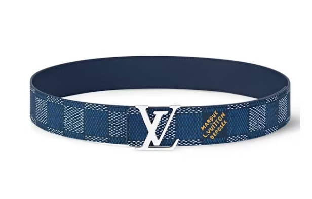 Louis Vuitton LV Initiales 40mm Reversible Belt Damier Heritage Blue