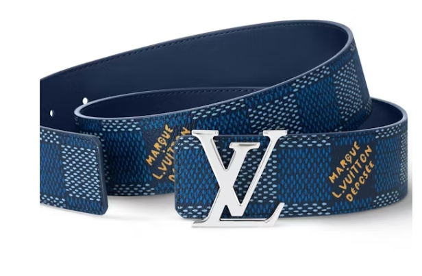 Louis Vuitton LV Initiales 40mm Reversible Belt Damier Heritage Blue