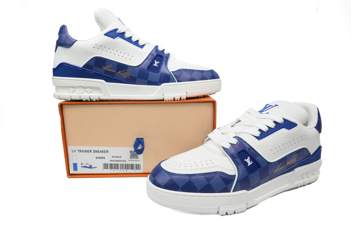 Louis Vuitton LV Trainer #54 Signature Blue