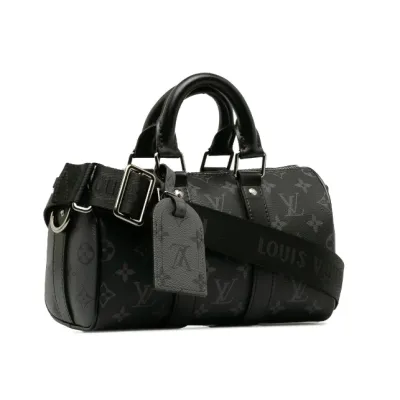 Louis Vuitton Pre-Owned 2023 Monogram Eclipse Keepall Bandouliere XS satchel  02