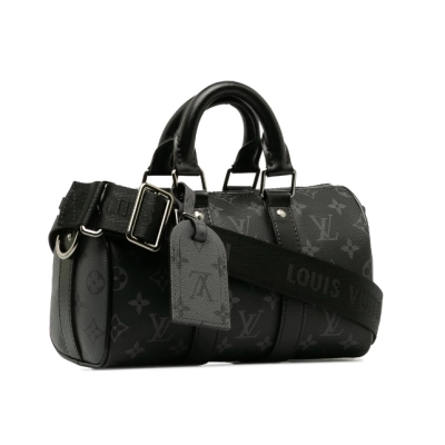 Louis Vuitton Pre-Owned 2023 Monogram Eclipse Keepall Bandouliere XS satchel  02