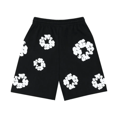 Denim Tears The Cotton Wreath Shorts Black 01