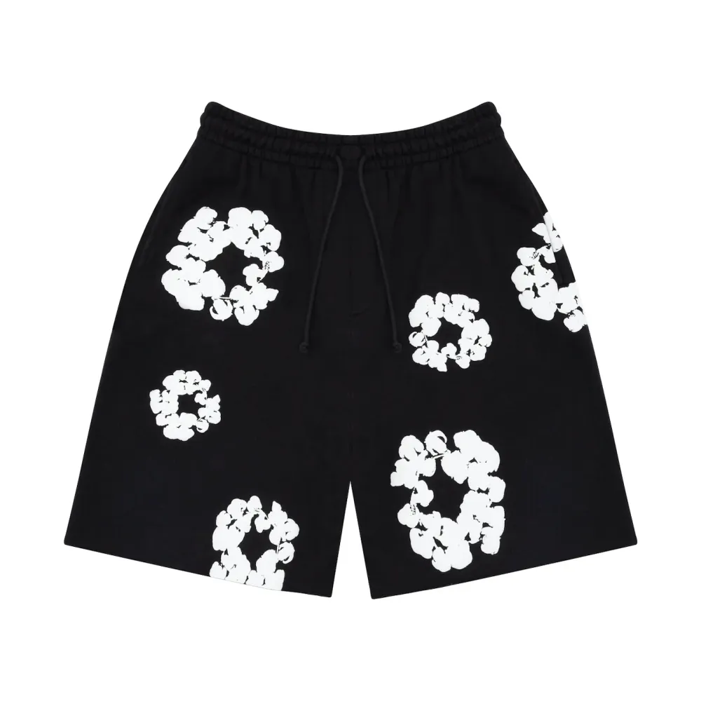 Denim Tears The Cotton Wreath Shorts Black