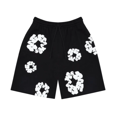 Denim Tears The Cotton Wreath Shorts Black 02