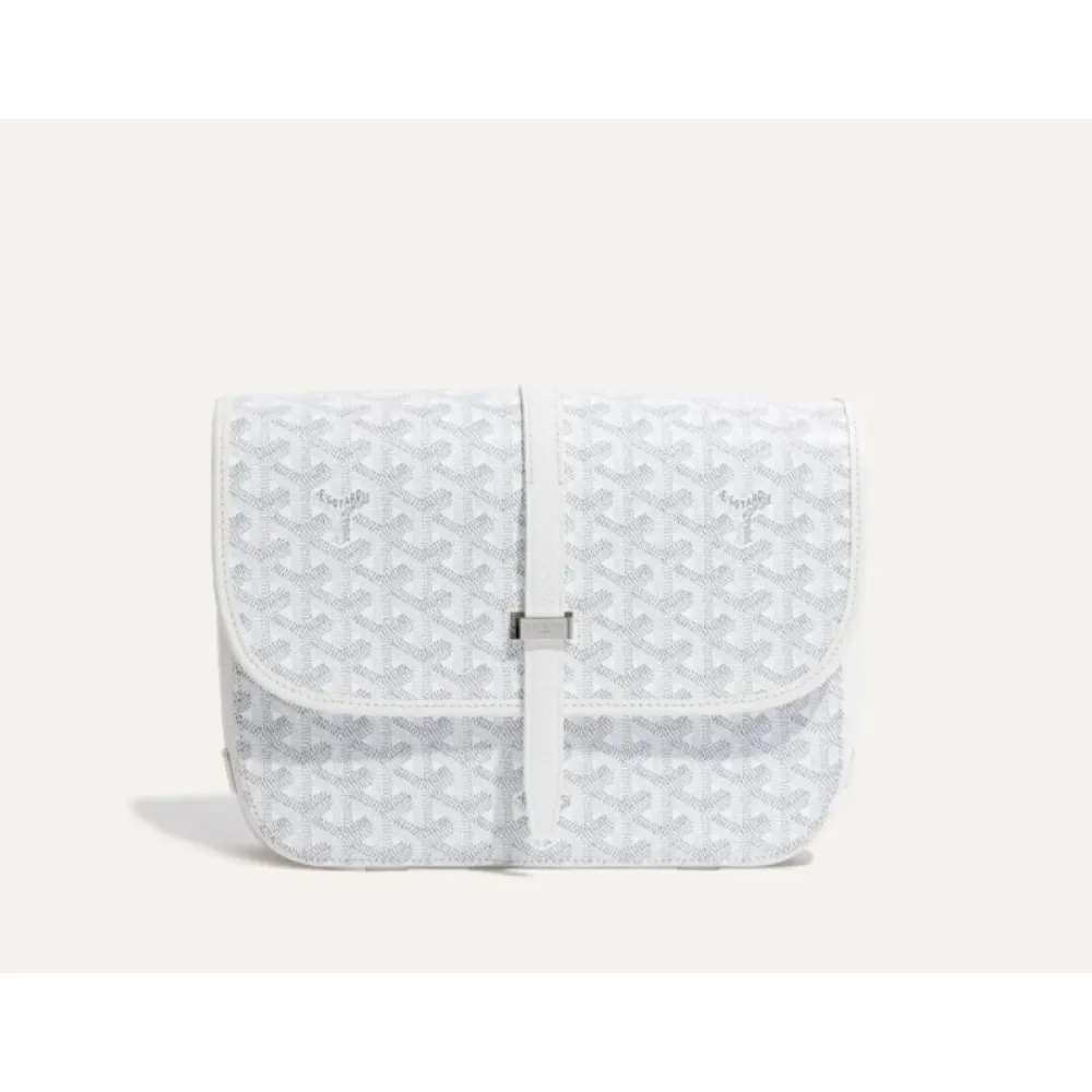 Goyard Belvédère MM Bag White