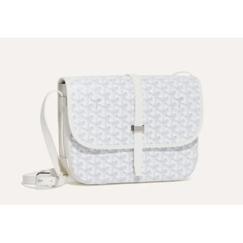 Goyard Belvédère MM Bag White