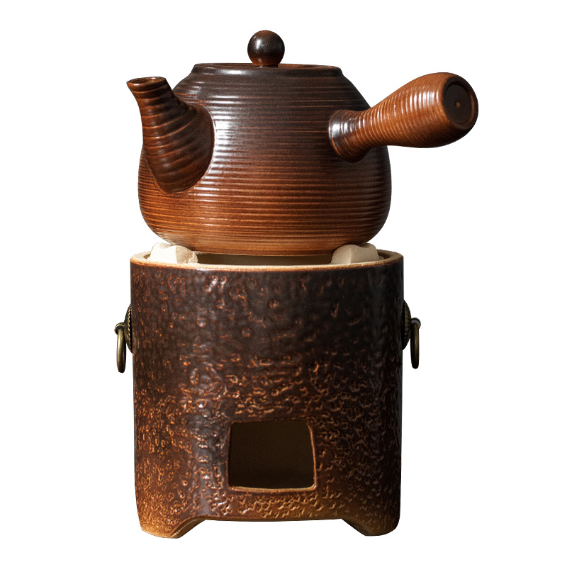 Ceramic Clay Stove Charcoal Heating Integrated Teapot
