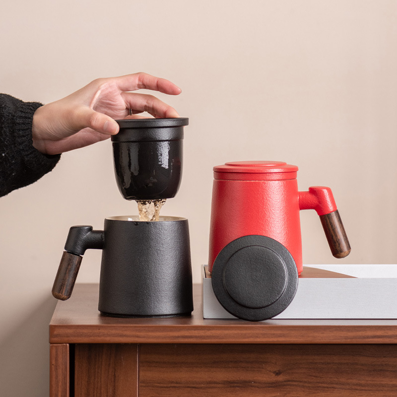 Ceramic Filter Tea Cup Tea Water Separation Cup 2