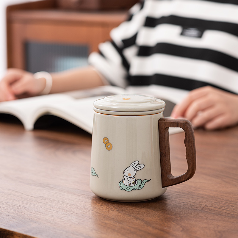 Ceramic Mug Tea Water Separation Tea Cup 