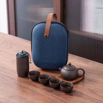 Creative Purple Clay Travel Tea Set 01