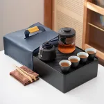 Glass Handbag Tea Tray Outdoor  Travel Tea Set
