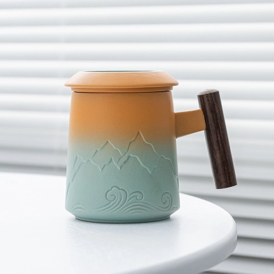 Gradient Color Tea Separation Cup 01