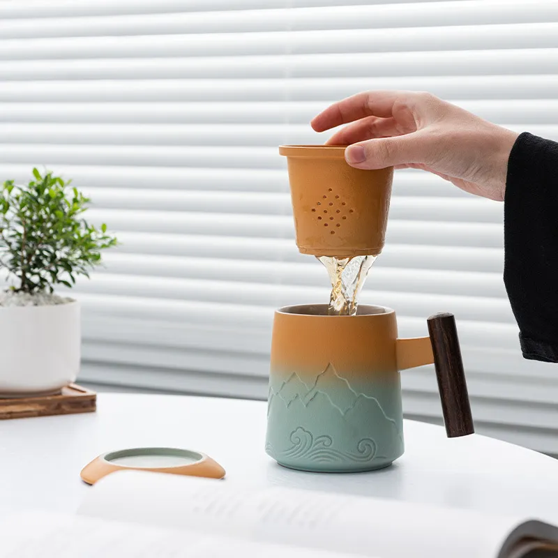 Gradient Color Tea Separation Cup