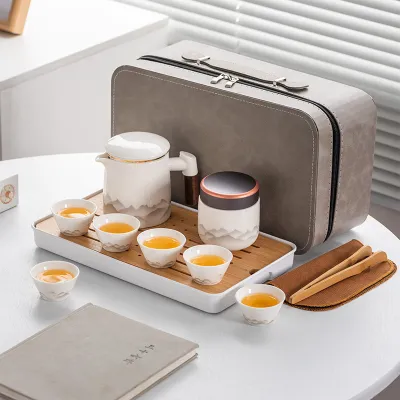 Chinese Style Ceramic Travel Tea Set 01