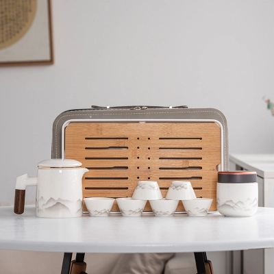 Chinese Style Ceramic Travel Tea Set 02
