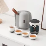 High-end Panda Kung Fu Travel Tea Set Portable
