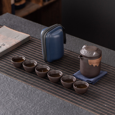 High-end Purple Sand Travel Tea Set Travel Portable 01