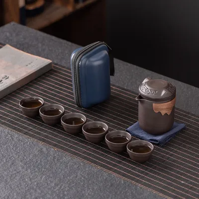 High-end Purple Sand Travel Tea Set Travel Portable 01