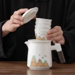High-end Travel Tea Set With One Pot And Four Cups