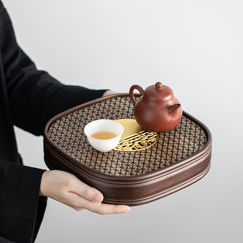 Bamboo Kung Fu Tea Tray with Water Storage and Drainage Tray