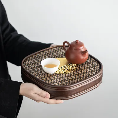 Bamboo Kung Fu Tea Tray with Water Storage and Drainage Tray 02