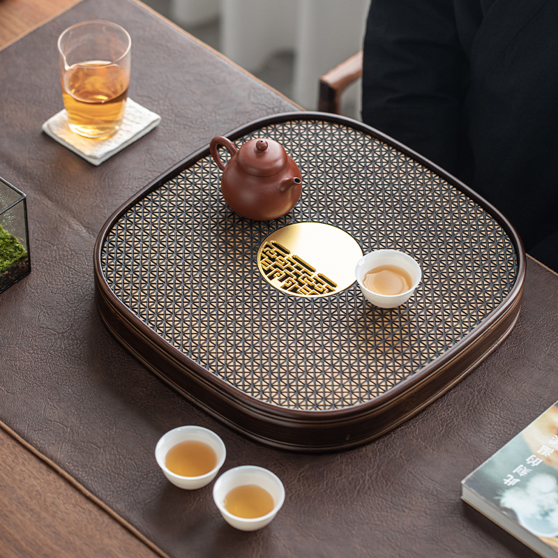 Bamboo Kung Fu Tea Tray with Water Storage and Drainage Tray