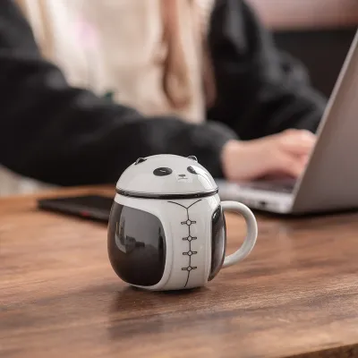 Panda Filter Tea Cup Tea Water Separation Cup 01